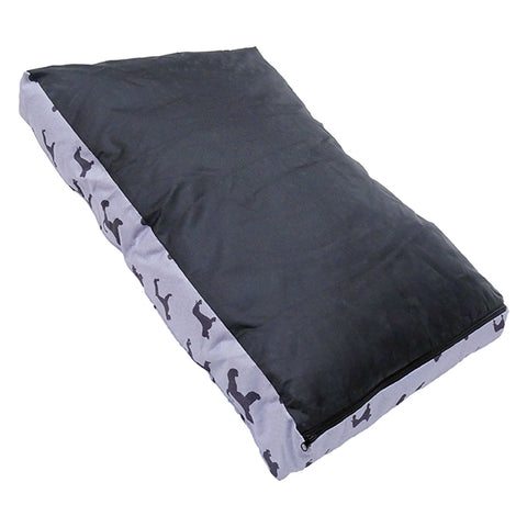 Padded Dogs Print Grey Mattress