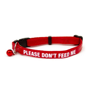 Please Don't Feed Cat Collar, cat collar, Strong durable cat collar, Quick release safety buckle, Quick release cat collar