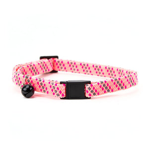 Reflective Pink Cat Collar, cat collar, Strong durable cat collar, Quick release safety buckle, Quick release cat collar