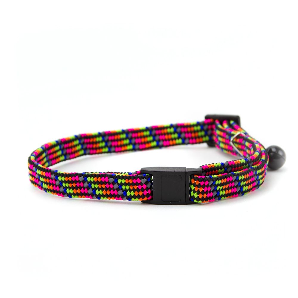 Reflective Rainbow Cat Collar, cat collar, Strong durable cat collar, Quick release safety buckle, Quick release cat collar
