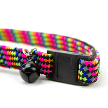 Load image into Gallery viewer, Reflective Rainbow Cat Collar, cat collar, Strong durable cat collar, Quick release safety buckle, Quick release cat collar