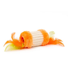 Load image into Gallery viewer, Sisal Feather Roller Cat Toy, cat toy, cat stimulation, cat feather toy