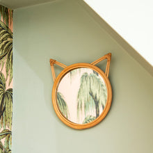 Load image into Gallery viewer, Rattan Cat Mirror, mirror, wall mirror, sass and belle, sass &amp; belle, home decor, home accessory