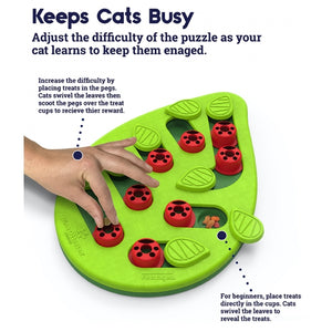 Nina Ottosson Puzzle & Play Buggin Out Cat Feeder, cat puzzle game, slow feeder, cat slow feeder, cat enrichment