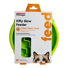 Load image into Gallery viewer, Kitty Slow Feeder, slow feeder, cat bowl, cat enrichment, cat feeding, green cat bowl, cat slow feeder