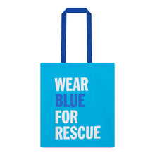 Load image into Gallery viewer, Wear Blue For Rescue Canvas Tote Bag