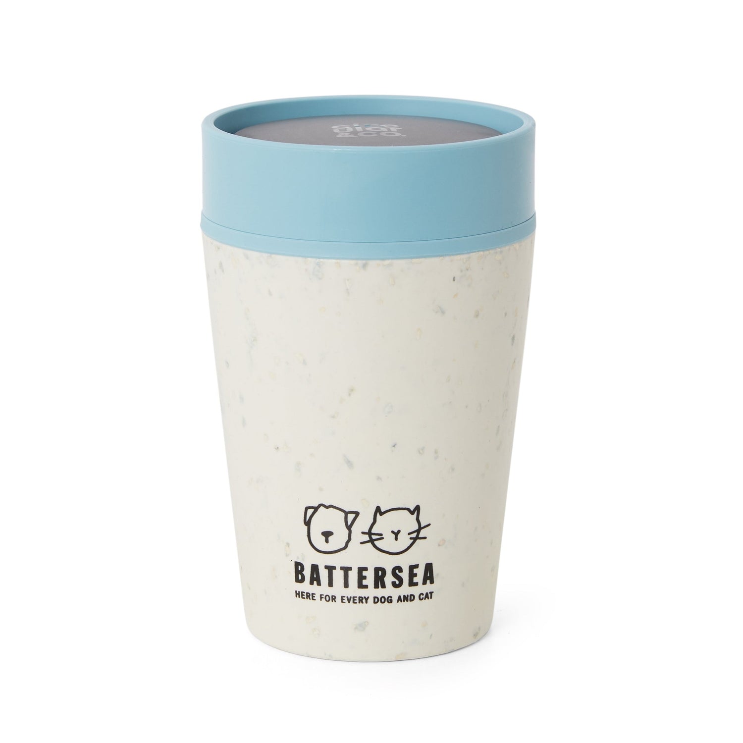 Battersea Recycled Travel Mug Cream & Blue