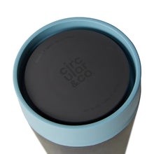 Load image into Gallery viewer, Battersea Recycled Travel Mug Black &amp; Blue