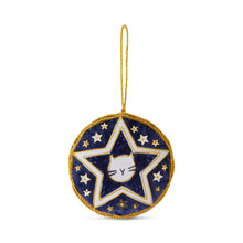 Load image into Gallery viewer, Battersea Cat Hanging Decoration White Star