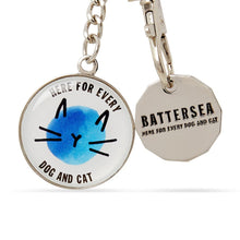 Load image into Gallery viewer, Battersea Watercolour Cat Trolley Coin Keyring