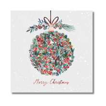 Load image into Gallery viewer, Battersea Berry Bauble &amp; Present Stack Christmas Card Twin Pack