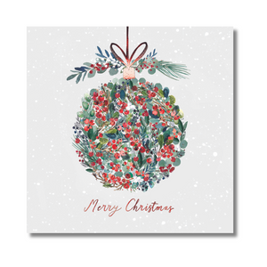 Battersea Berry Bauble & Present Stack Christmas Card Twin Pack