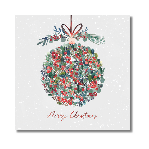 Battersea Berry Bauble & Present Stack Christmas Card Twin Pack