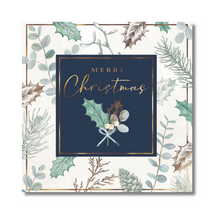 Load image into Gallery viewer, Battersea Winter Botanical &amp; Snowdrops And Berries Christmas Card Twin Pack