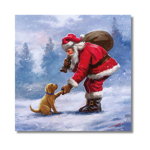 Battersea Christmas Greeting Single Card - Welsh