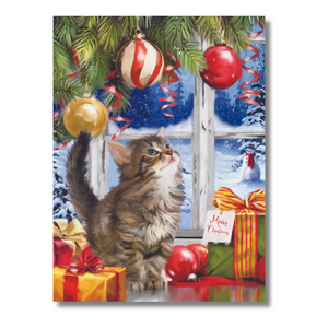 Battersea Christmas Kitten Single Card