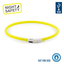 Load image into Gallery viewer, LED Night Safety Flashing Dog Collar Yellow