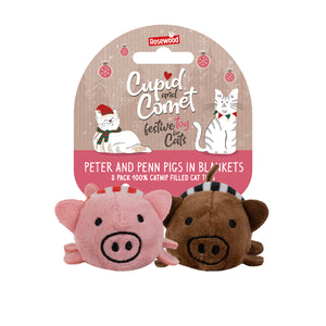 Peter And Penn Pigs In Blankets Cat Toy - 2 Pack