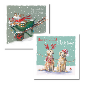 Battersea Light Up Christmas & A Wheelie Good Christmas Card Twin Pack