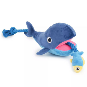 Whale Tugga Fish Dog Toy