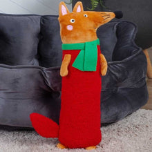 Load image into Gallery viewer, Red Fox Sausage Squeaker Dog Toy, Christmas, Christmas toy, plush, dog toy, dog plush,