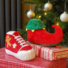 Load image into Gallery viewer, Festive Choo-Shoo Sneaker Dog Toy, Christmas, Christmas toy, plush, dog toy, dog plush,