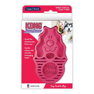 KONG Zoom Groom Dog Brush Raspberry