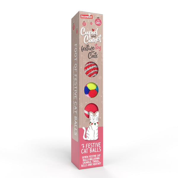 Tube Of Festive Balls Cat Toy