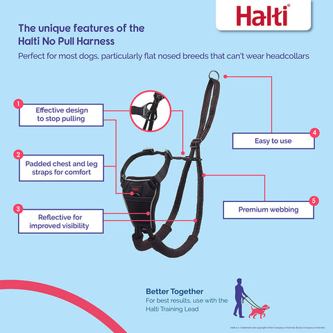 Halti No Pull Dog Harness Black