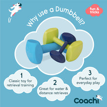 Load image into Gallery viewer, Coachi Dog Training Dumbbell Light Blue Large