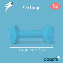 Load image into Gallery viewer, Coachi Dog Training Dumbbell Light Blue Large