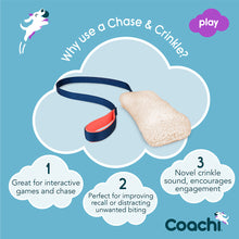 Load image into Gallery viewer, Coachi Chase &amp; Crinkle Dog Toy