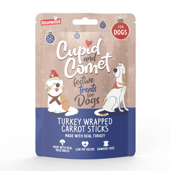 Turkey Wrapped Carrot Sticks Dog Treat 100g