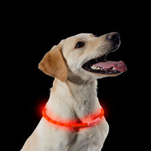 Load image into Gallery viewer, LED Night Safety Flashing Dog Collar Orange