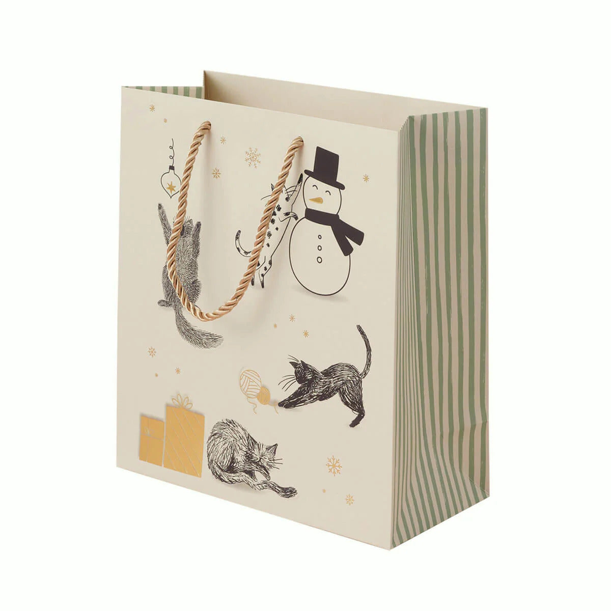 Battersea Christmas Cats Medium Gift Bag