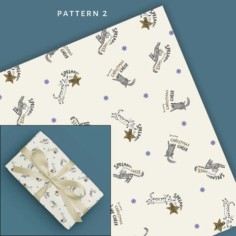 Battersea Christmas Cats Gift Wrap