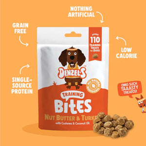 Denzel's Nut Butter & Turkey Training Bites 100g