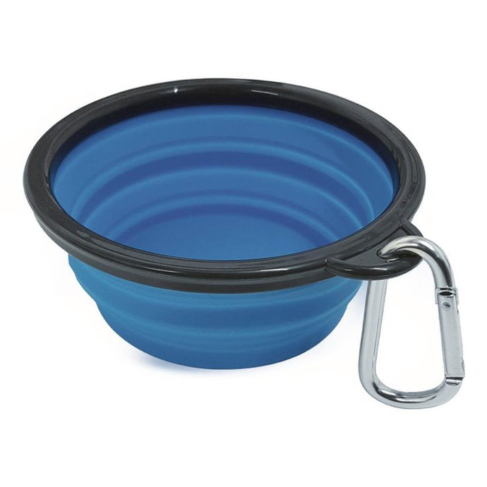 Travel Dog Bowl - 350ml, henry wag, travel bowl, dog bowl, collapsible bowl, pet bowl, water bowl,  blue water bowl