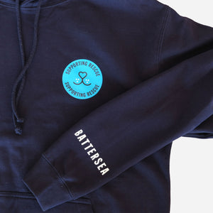 Battersea Supporting Rescue Hoodie, Battersea hoody, WBFR hoodie, Wear Blue for Rescue, Battersea, WBFR, Battersea branded, Battersea merchandise, Supporting Rescue, Rescue is my favourite breed, wearblueforrescue,