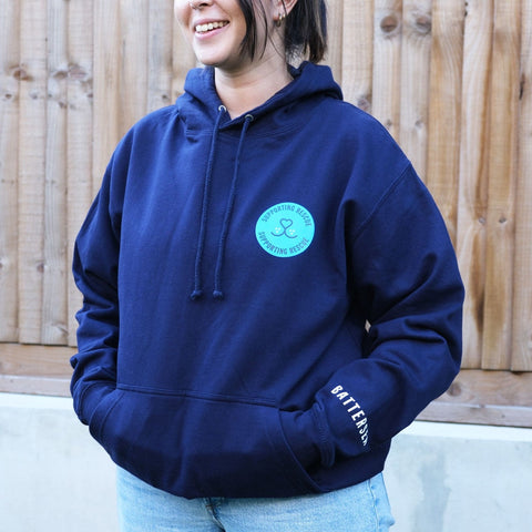 Battersea Supporting Rescue Hoodie, Battersea hoody, WBFR hoodie, Wear Blue for Rescue, Battersea, WBFR, Battersea branded, Battersea merchandise, Supporting Rescue, Rescue is my favourite breed, wearblueforrescue, 