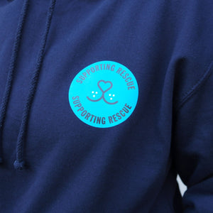 Battersea Supporting Rescue Hoodie, Battersea hoody, WBFR hoodie, Wear Blue for Rescue, Battersea, WBFR, Battersea branded, Battersea merchandise, Supporting Rescue, Rescue is my favourite breed, wearblueforrescue,