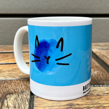 Load image into Gallery viewer, Battersea Mug - Aqua, battersea mug, battersea merchandise, battersea branded, mug, dog mug, cat mug, watercolour dog, watercolour cat, rescue is best,