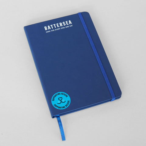 Battersea Wear Blue for Rescue Notebook, blue notebook, A5 notebook, Wear Blue for Rescue, Battersea, WBFR, Battersea branded, Battersea merchandise, Supporting Rescue, Rescue is my favourite breed, wearblueforrescue, 
