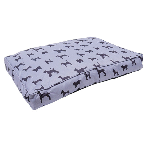 Padded Dogs Print Grey Mattress