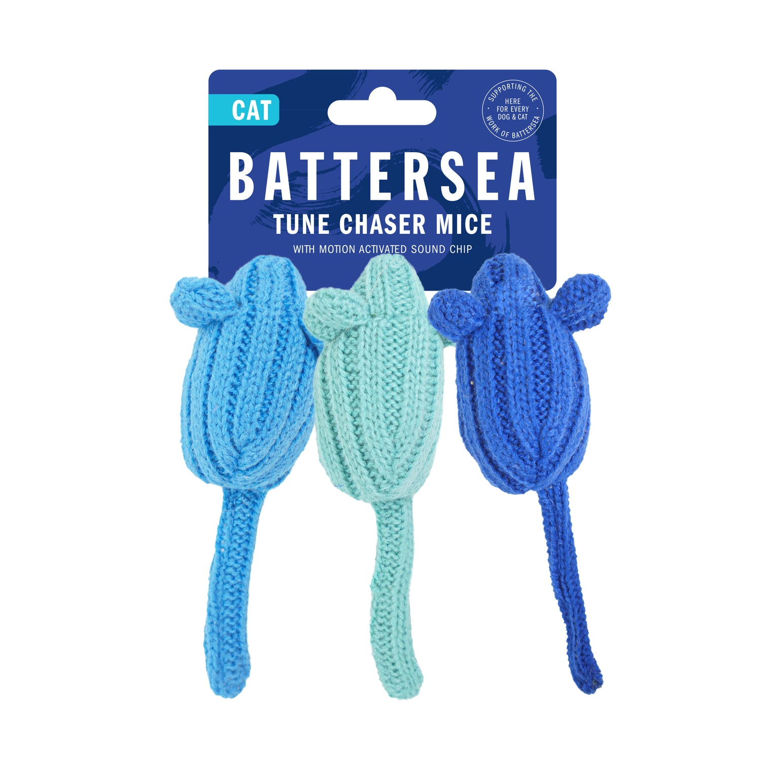 Battersea Tune Chaser Mice 3pc Cat Toy, cat toy, battersea toy, rosewoodXbattersea, battersea, cat stimulation, cat enrichment