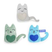 Load image into Gallery viewer, Battersea Catnip Cats 3pc Toy, cat toy, battersea toy, rosewoodXbattersea, battersea, catnip, catnip cat toy, cat stimulation, cat enrichment