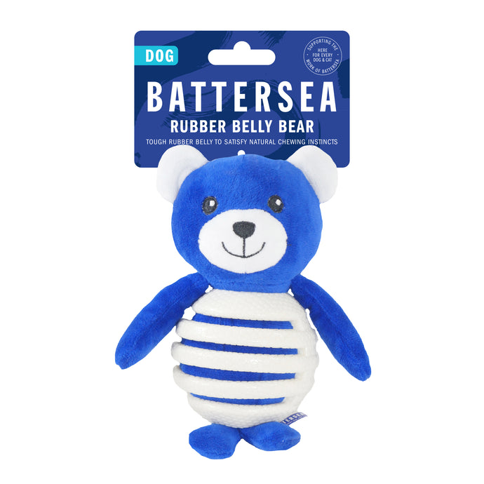 Battersea Rubber Belly Bear Dog Toy, dog toy, battersea toy, rosewoodXbattersea, battersea, dog stimulation, dog enrichment