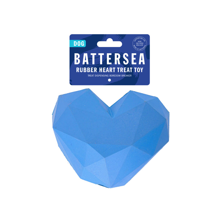Battersea Rubber Heart Treat Dog Toy, dog toy, battersea toy, rosewoodXbattersea, battersea, dog stimulation, dog enrichment