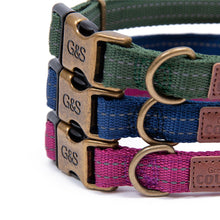 Load image into Gallery viewer, Country Collar Indigo blue, Dog collar, Collar, Indigo Blue, Blue collar, Green collar, Pink collar