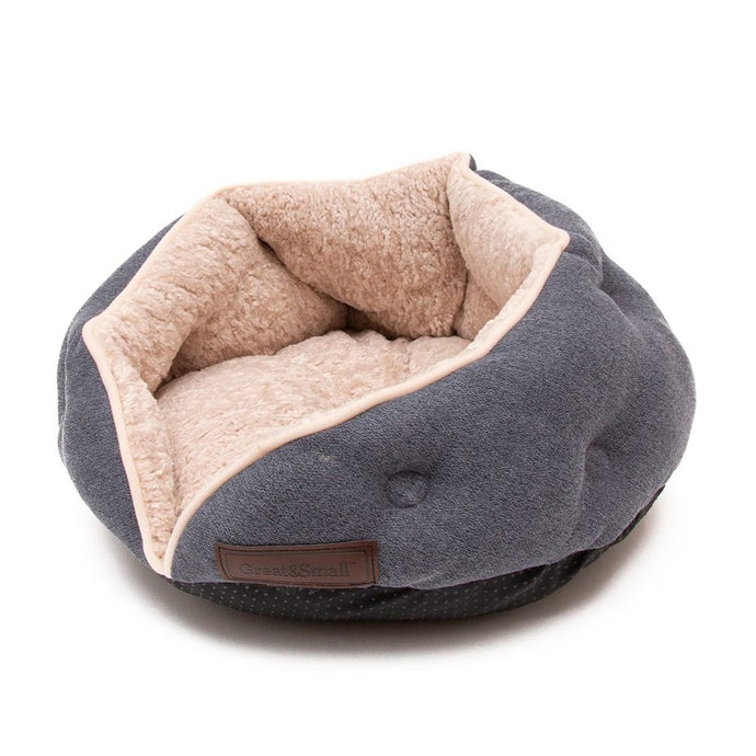 Snuggle & Snooze Soft Cat Bed, Cat bed, 40cm, Grey